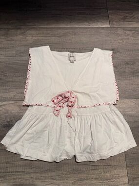 maeve collared tie-front top